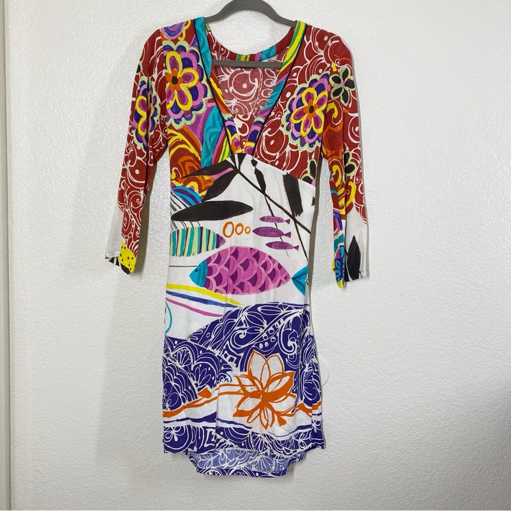Vintage Jams World Hawaii Pescado Sherry Mini Dress